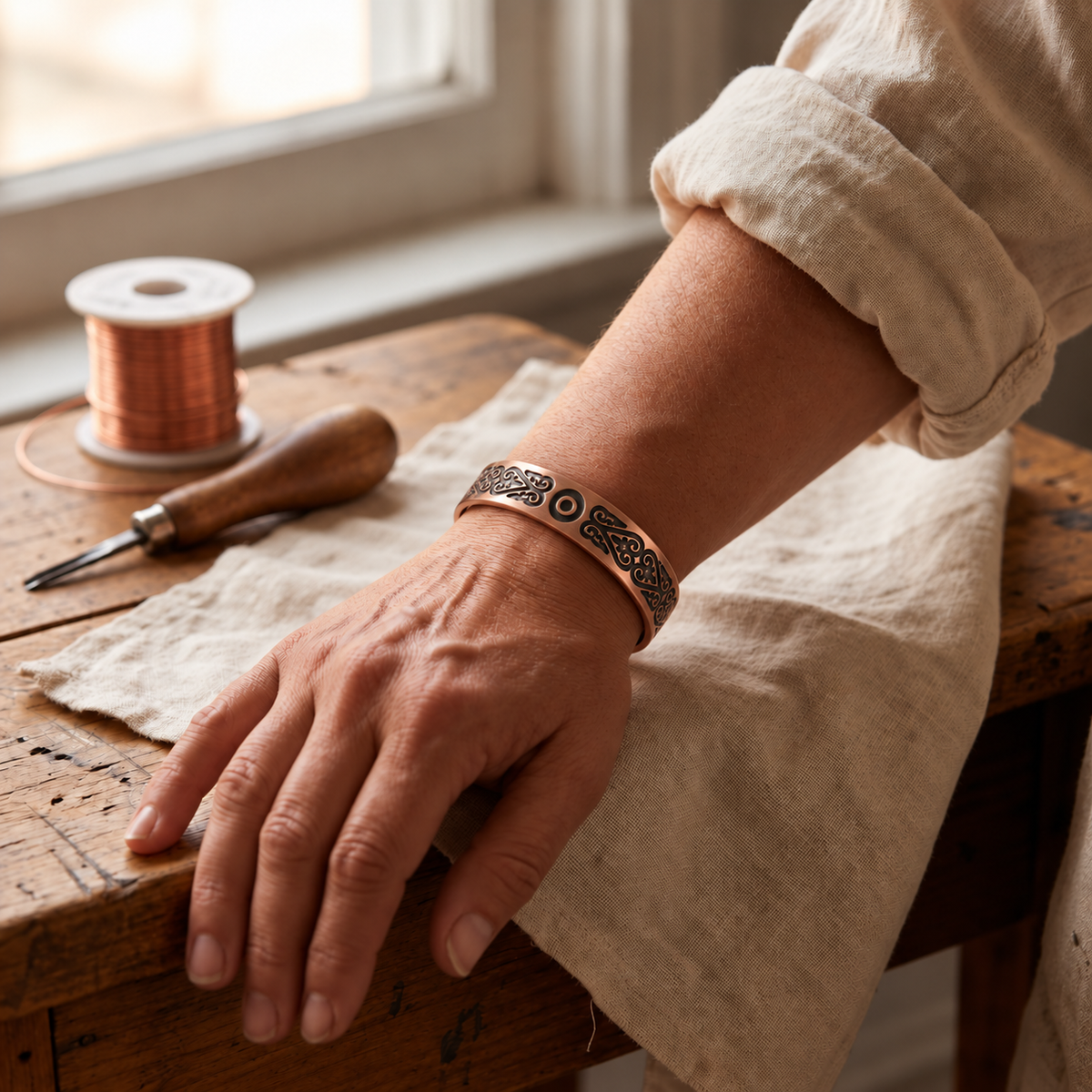 Verdigris Copper Bracelet