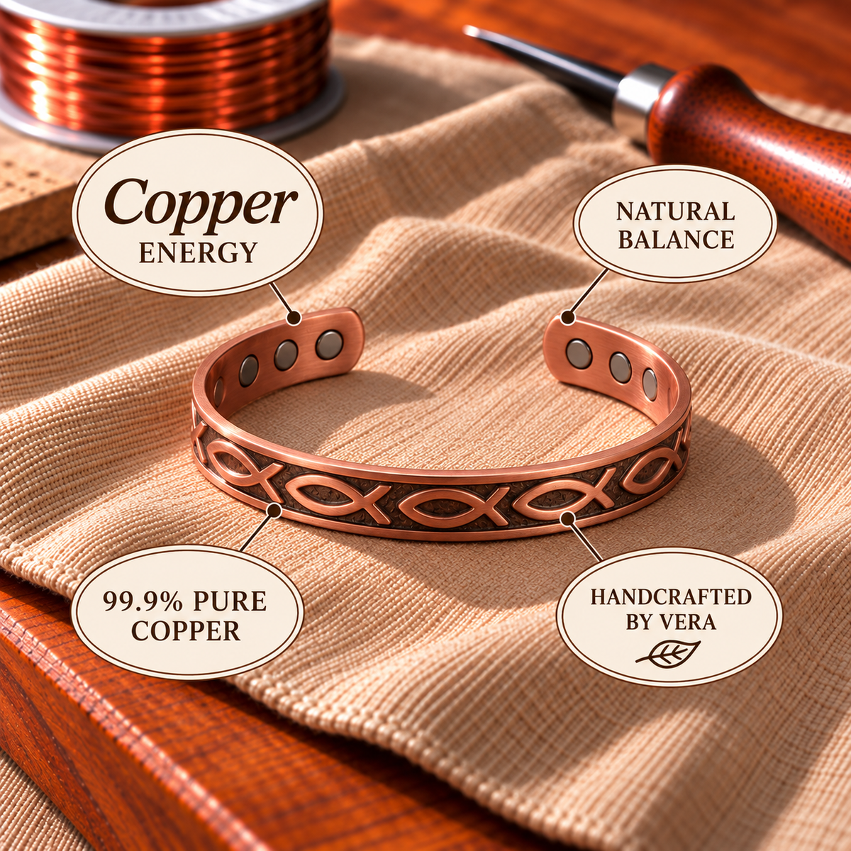 Magnetic Bracelet – Ichthus Fish