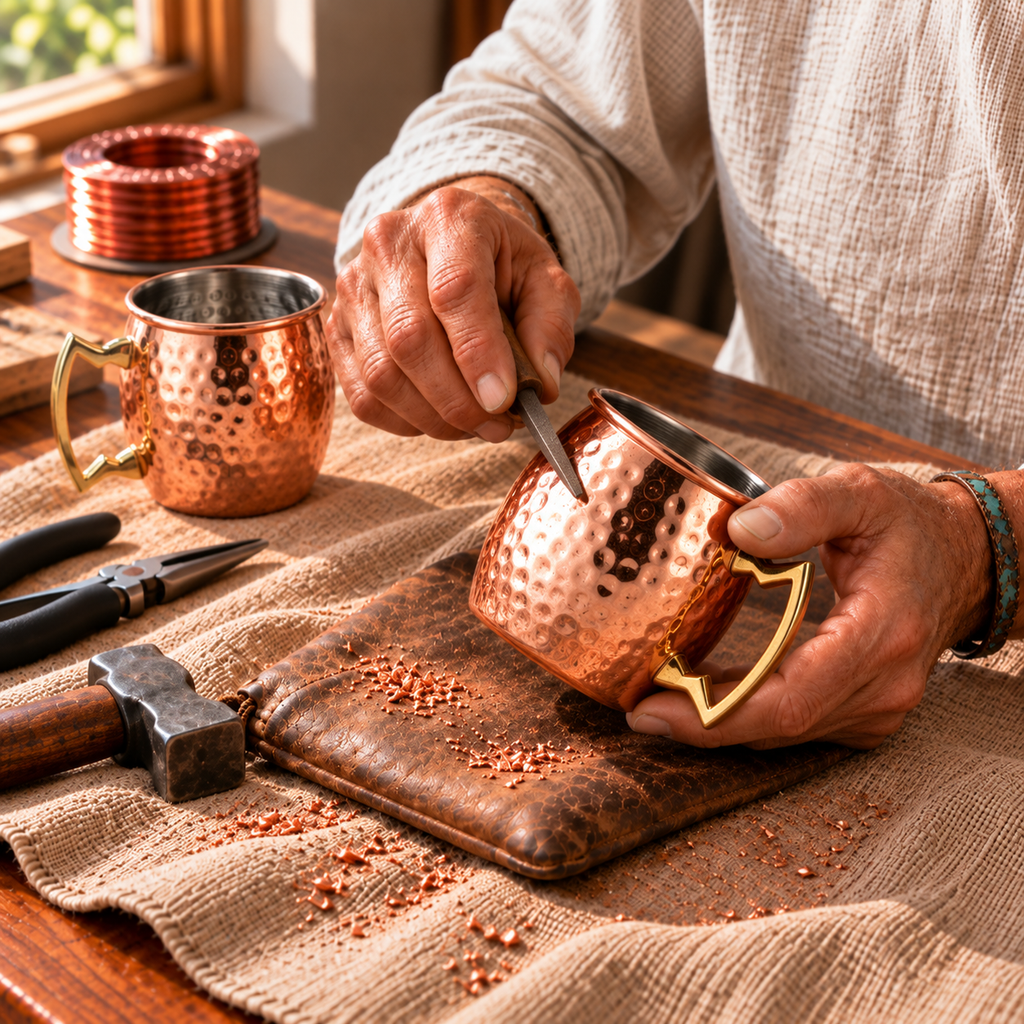 Copper Coffee Shot Mugs – Set of 2