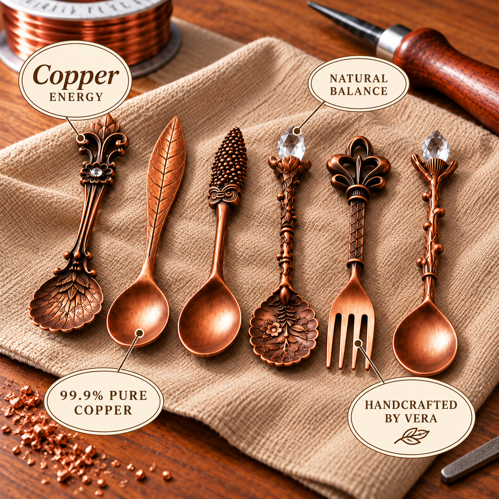 Copper Cutlery Set