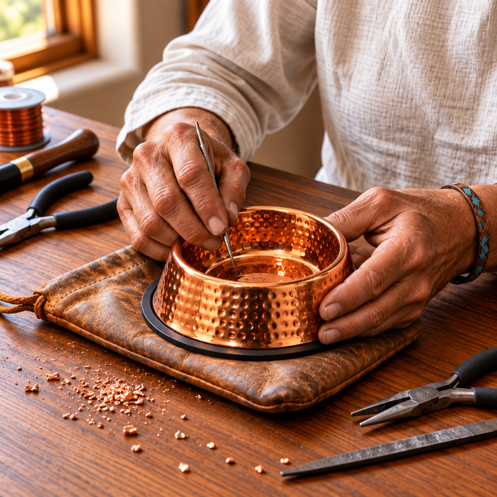 Copper Pet Feeder