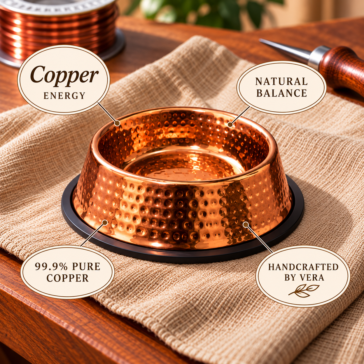 Copper Pet Feeder